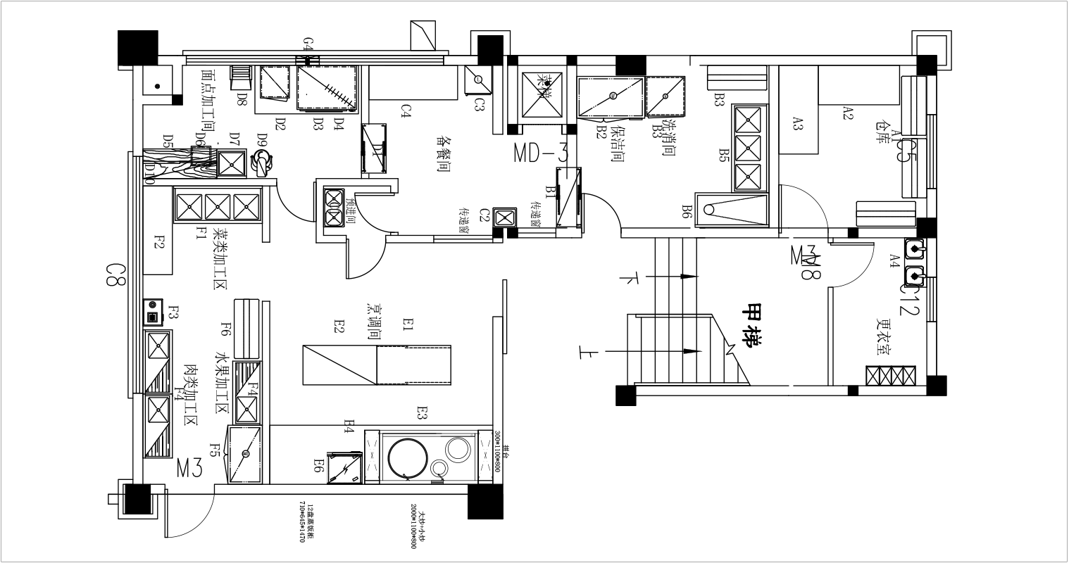 根據(jù)環(huán)保要求和水電接駁，對后廚合理規(guī)劃