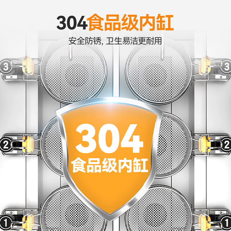 麥大廚雙缸升級款電熱6頭18粉籬自動煮面爐商用