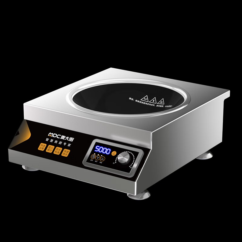 麥大廚220V旋鈕+定時款臺式凹爐5kW 