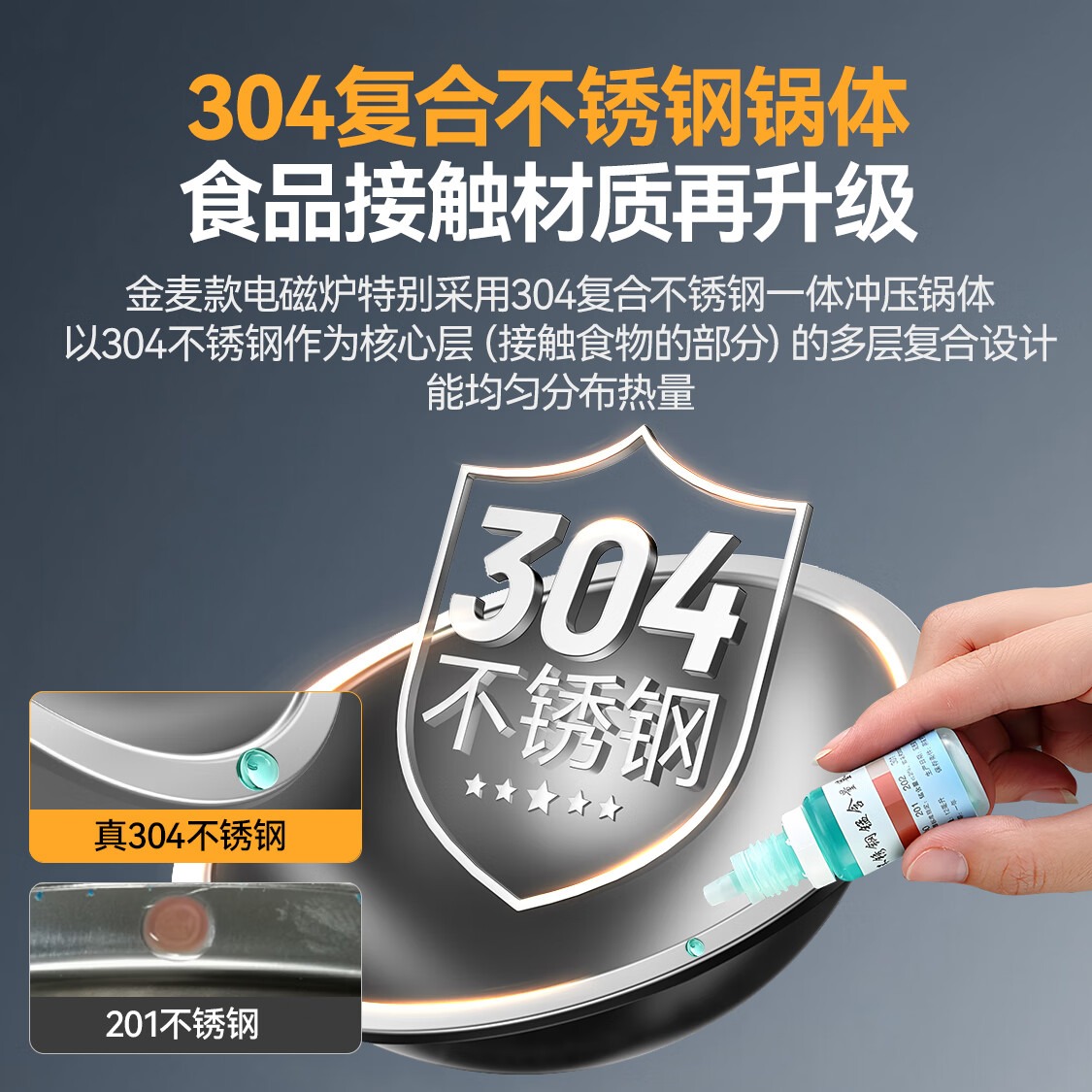  麥大廚金麥款201材質(zhì)電磁大炒爐單頭大鍋灶1200