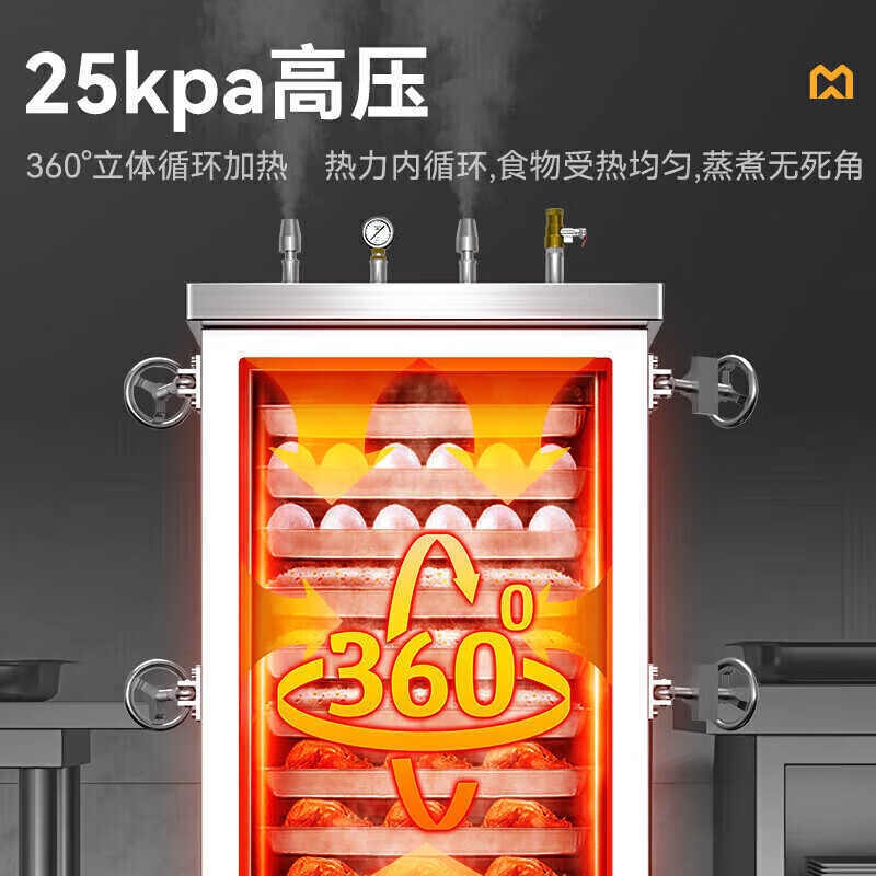 MDC商用高原蒸柜燃?xì)饪?4盤雙門蒸飯柜