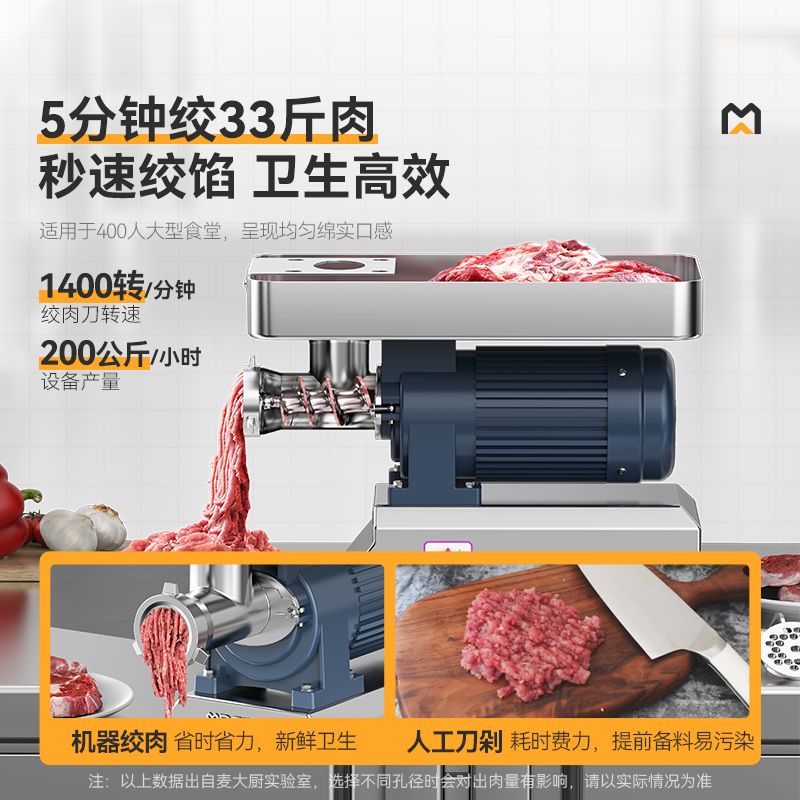 麥大廚豪華款1.5KW 臺(tái)式強(qiáng)勁絞肉機(jī)220V 