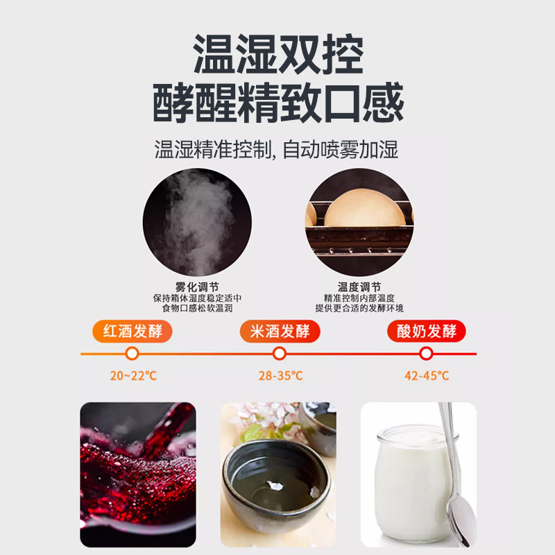 麥大廚16盤噴霧智能保溫型商用醒發(fā)發(fā)酵箱1.5kW