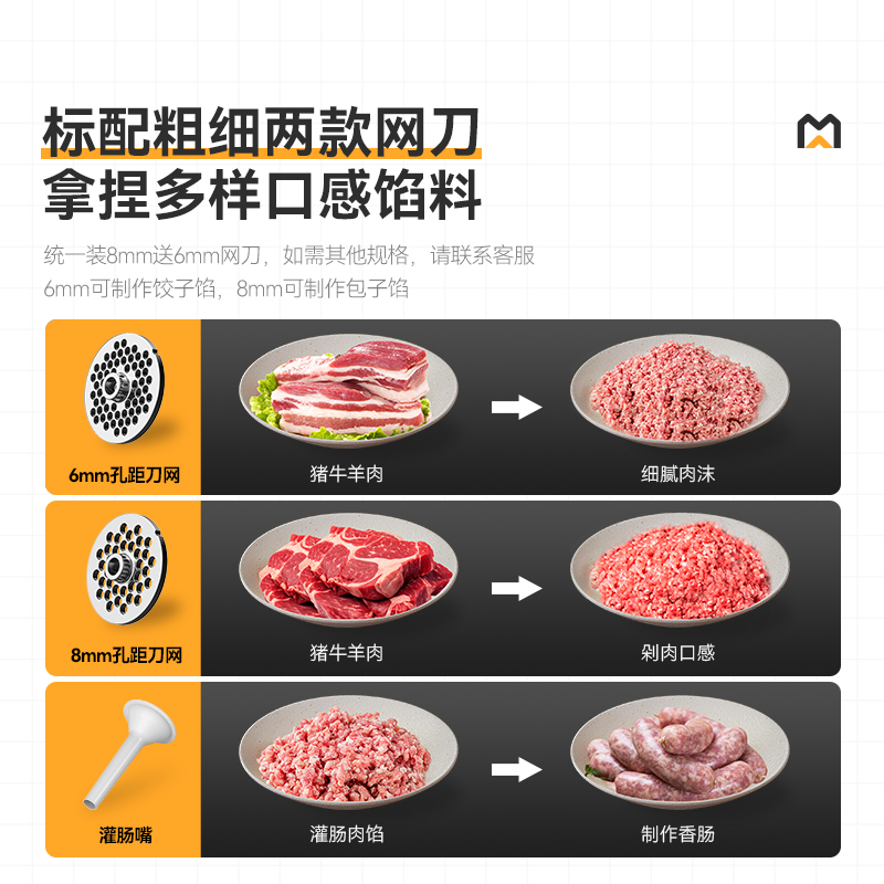 麥大廚豪華款1.8KW 臺(tái)式強(qiáng)勁絞肉機(jī)220V 